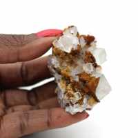 Fluorita verde en miniatura: cristal marroquí sobre roca Fluorita verde en miniatura: cristal marroquí sobre roca