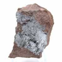 Pequeña pirolusita cristalizada en matriz auténtica