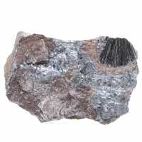 Pirolusita, ejemplar auténtico en matriz