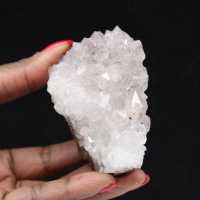 Drusas de cuarzo con goethita, ejemplar mineral de 155 g