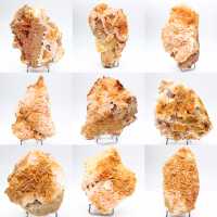 Ejemplar de barita naranja marroquí en cristales naturales