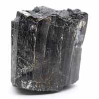 Turmalina negra en bruto - Roca natural de Madagascar