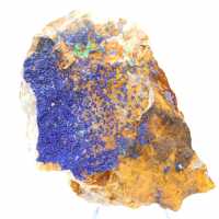 Ejemplar de malaquita azurita de dos tonos