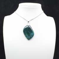 Colgante de jaspe verde de Madagascar - Mineral natural