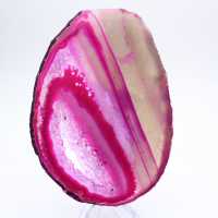 Ágata laminada pulida de color rosa