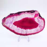 Fina lámina de ágata teñida de rosa