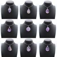 Colgante de amatista - Joyería mineral pura