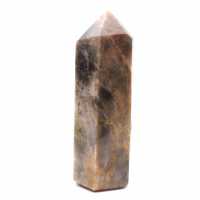 Objeto prismático de microclina cristalizada - Piedra lunar negra Objeto prismático de microclina cristalizada - Piedra lunar negra
