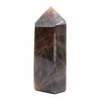 Prisma de la colección Microclina - Mineral de piedra lunar negra