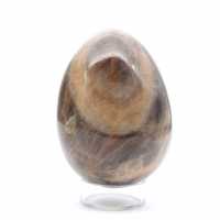 Huevo de microclina de piedra lunar negra