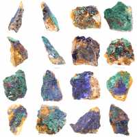 Mineral en bruto Azurita Malaquita
