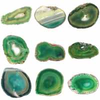 Lámina de ágata verde natural – Pieza decorativa 250 g