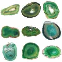 Lámina de ágata verde natural – Pieza decorativa 250 g