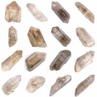 Cristal de cuarzo ahumado biterminado