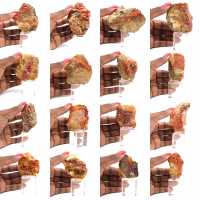 Cristales de piedra de vanadinita