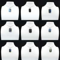 Colgante rectangular de labradorita