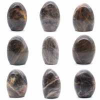 Piedra lunar negra natural