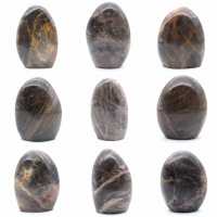 Piedra lunar negra natural
