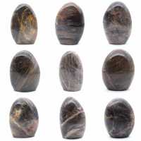 Piedra lunar negra natural