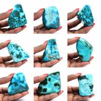 Piedra pulida en crisocola del Congo