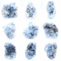 Geoda de celestita azul, formación natural de Madagascar