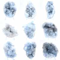 Geoda de celestita azul, formación natural de Madagascar Geoda de celestita azul, formación natural de Madagascar