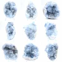 Geoda de celestita azul, formación natural de Madagascar