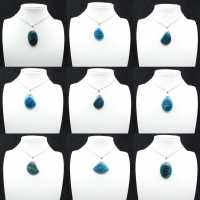 Colgante de apatita azul de Madagascar - Piedra natural