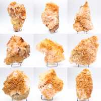 Ejemplar de barita naranja marroquí en cristales naturales