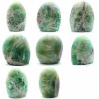 Piedra de fluorita verde pulida