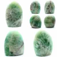 Piedra de fluorita verde pulida