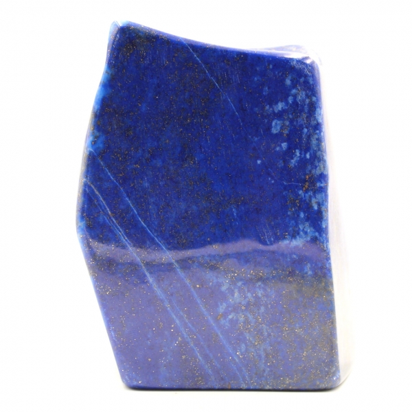 Bloque de piedra de lapislázuli con forma ornamental abstracta