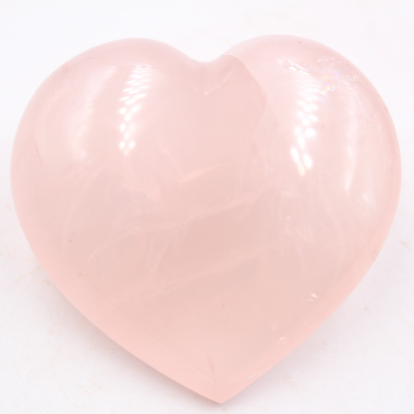 Corazón de cuarzo rosa