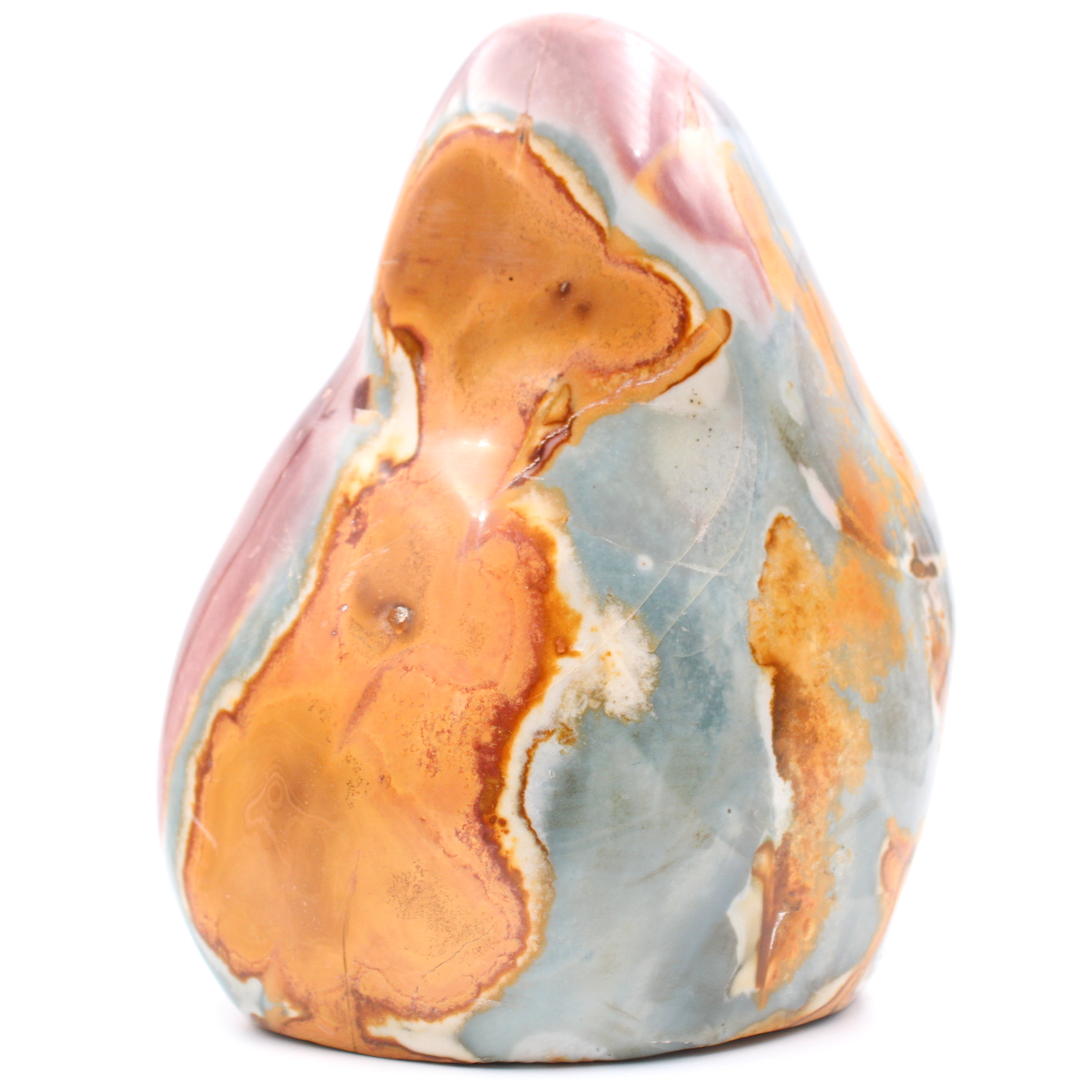 Jaspe estampado, piedra decorativa, 2 kilo, rosa azul naranja