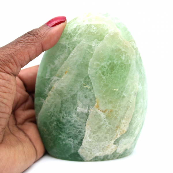 Piedra de fluorita verde natural