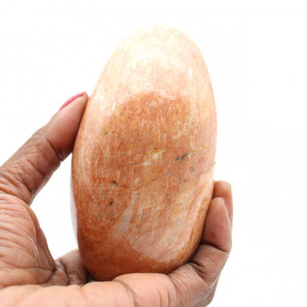 Piedra de piedra de luna rosa microlina natural