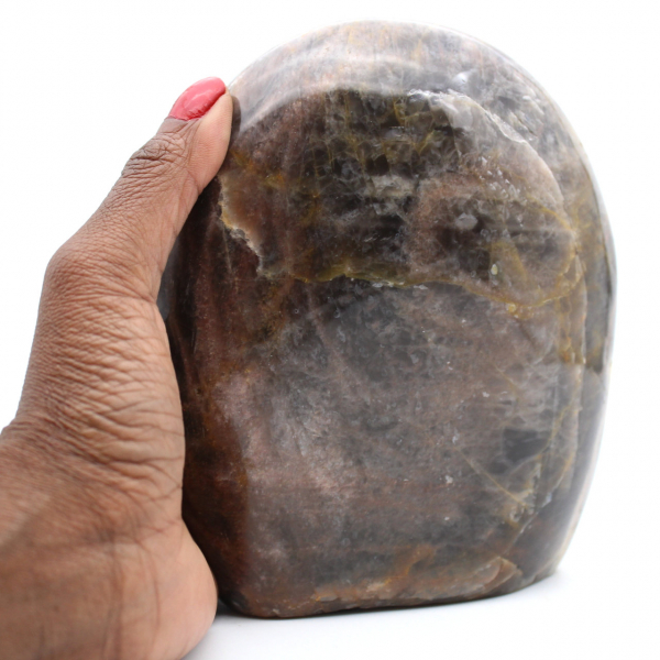 Piedra ornamental de microlina de piedra lunar negra de Madagascar