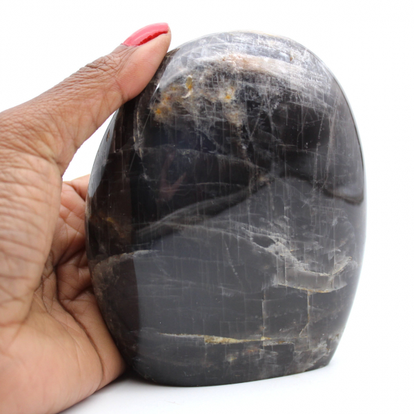 Piedra natural de piedra lunar negra microline