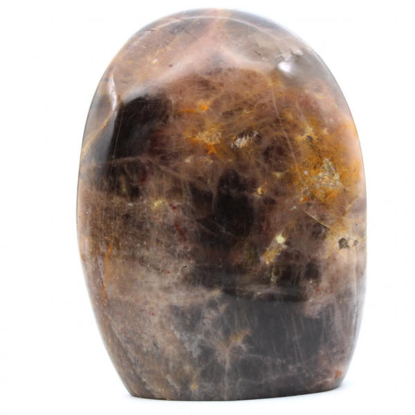 Piedra de luna negra de microlina natural para adorno