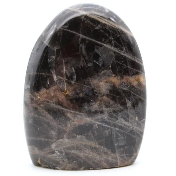 Piedra lunar negra microlina natural decorativa