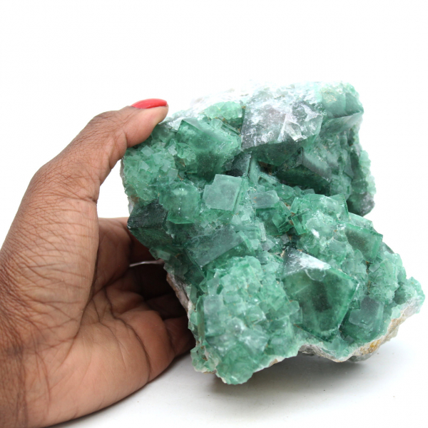 Fluorita verde natural cristalizada 1,5 kilo
