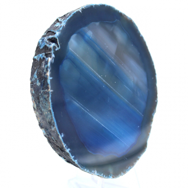 Adorno de ágata azul mineral