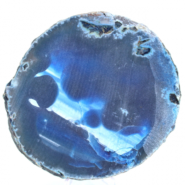 Adorno de ágata azul mineral