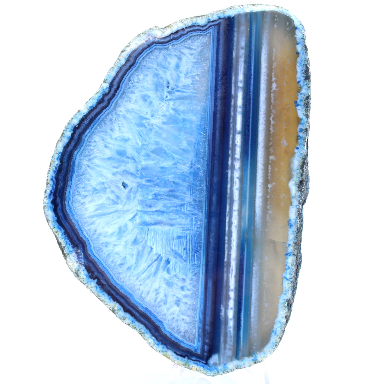 Rebanada decorativa de ágata azul