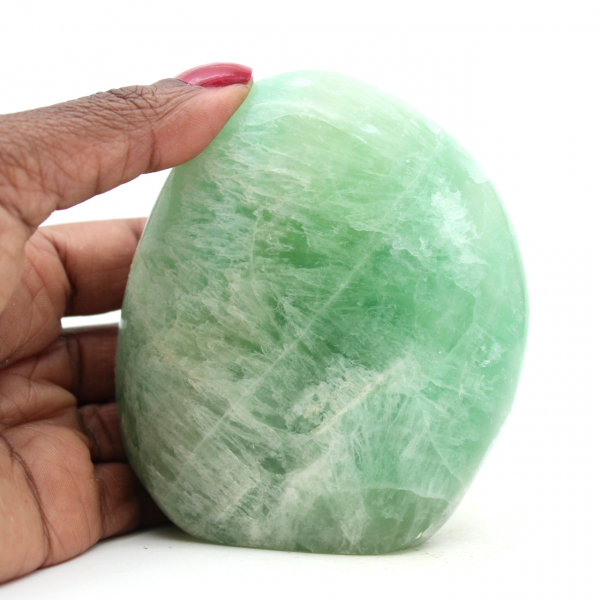 Roca de fluorita verde natural
