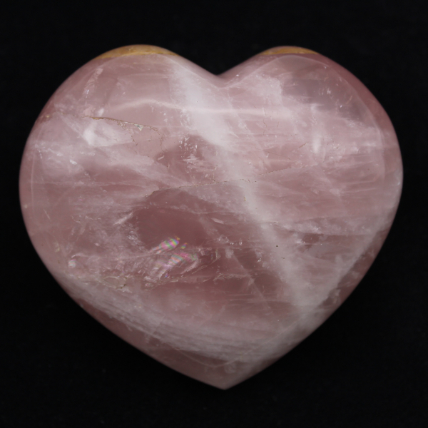 Corazón de cuarzo rosa