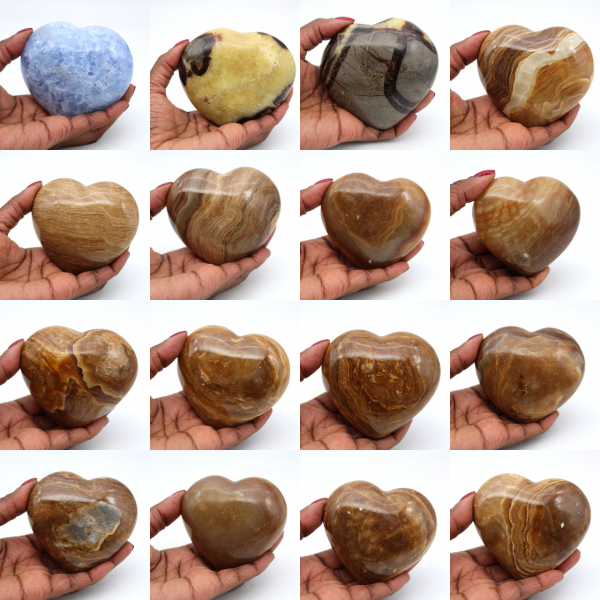 Corazón de calcita azul