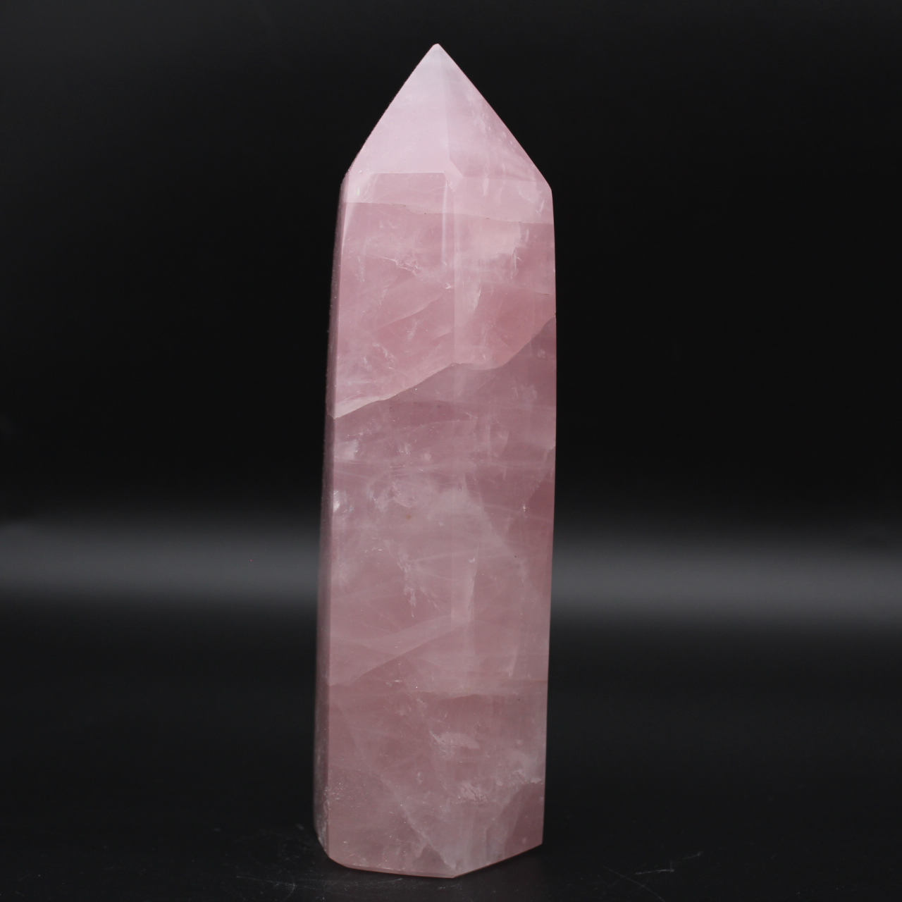 prisma de cuarzo rosa