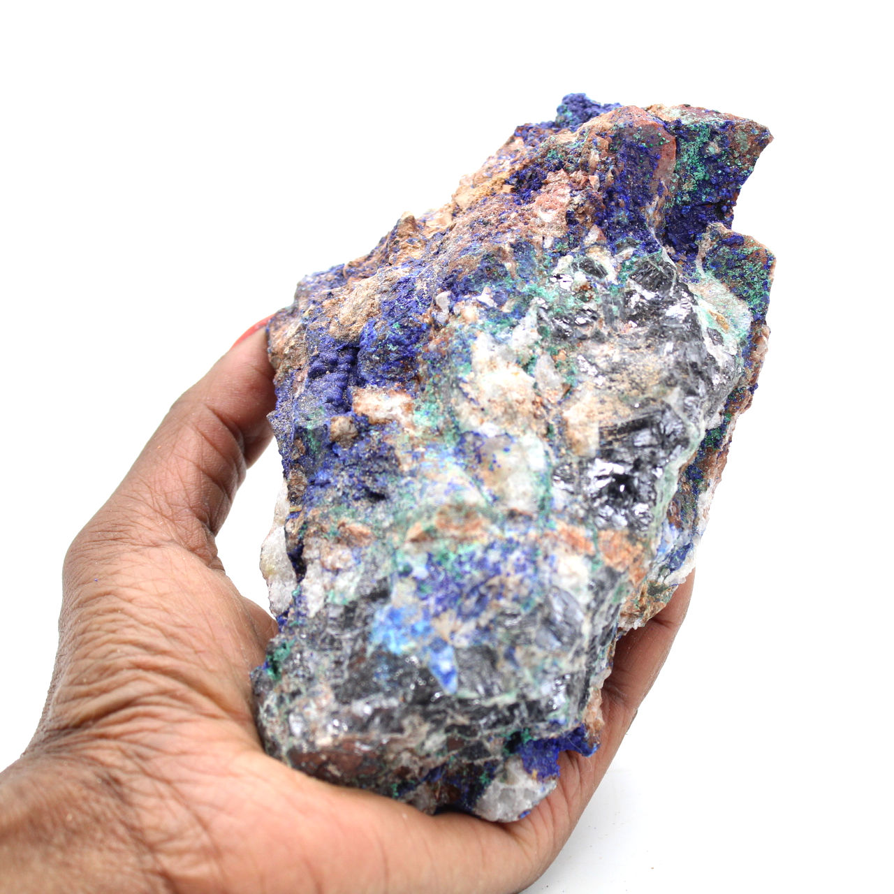 Azurita malaquita y galena