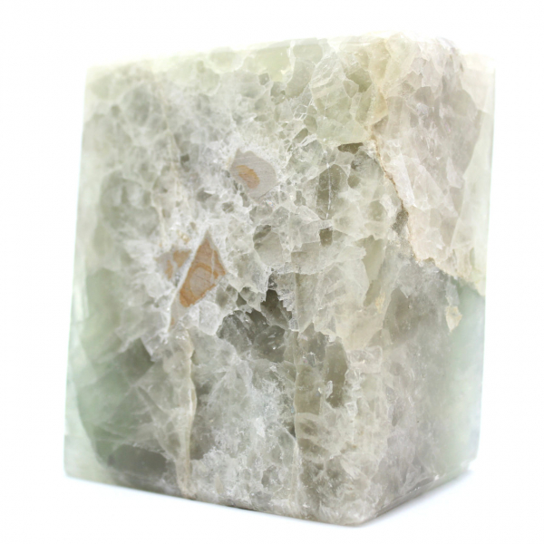 Bloque de hexaedro de fluorita verde